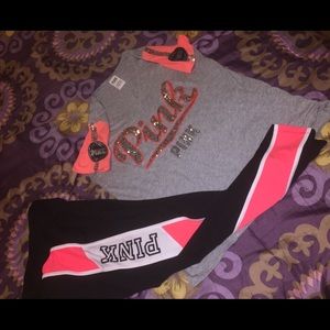 💕🌸Large Victoria’s Secret pink bling set